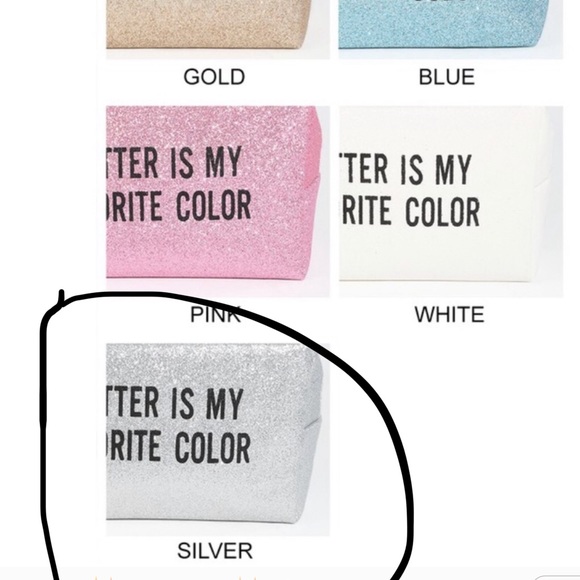 Glitter makeup bag in silver!! 💕💕 - Picture 2 of 2